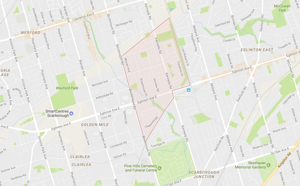 İonview mahalle Toronto haritası 