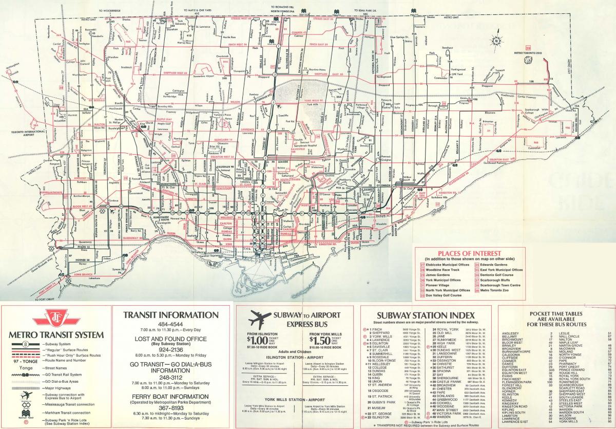 1976 Toronto haritası 