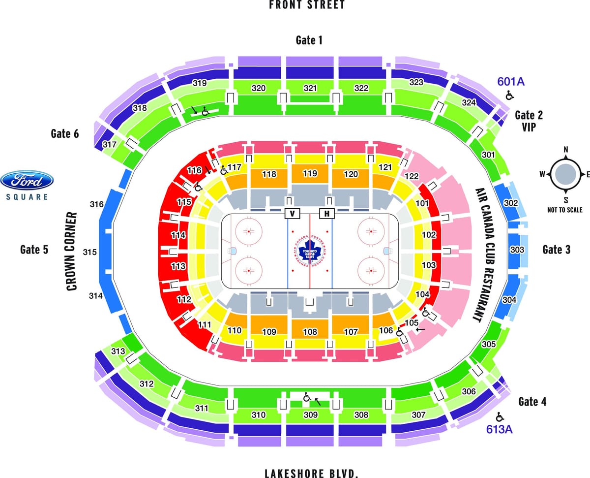 Air Canada Centre haritası - ACC