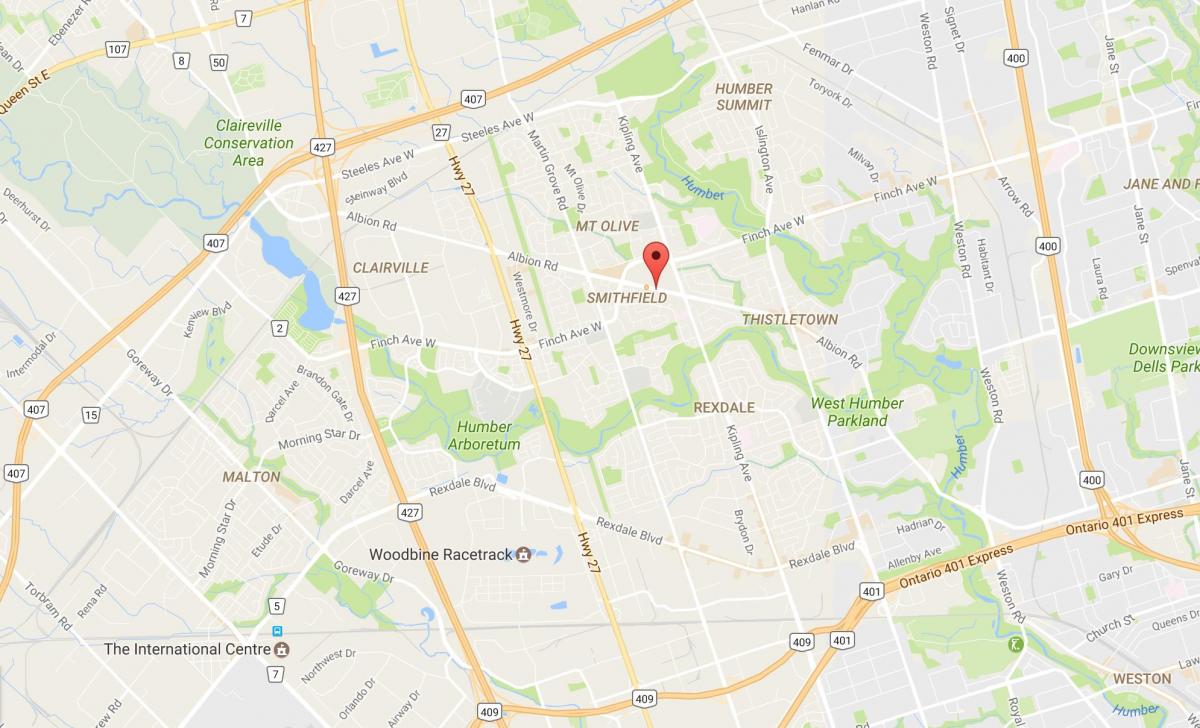 Albion road Toronto haritası 