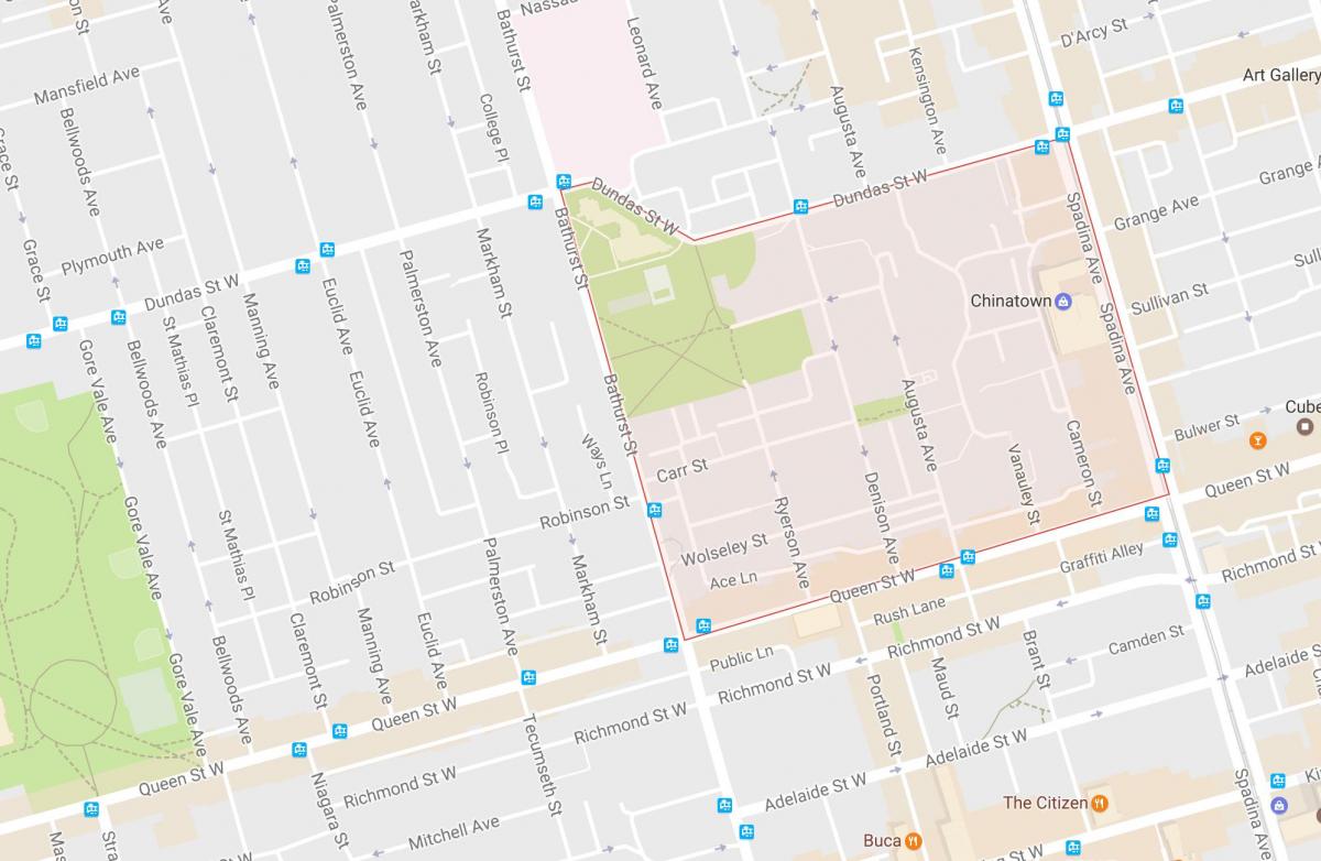 Alexandra park mahalle Toronto haritası 