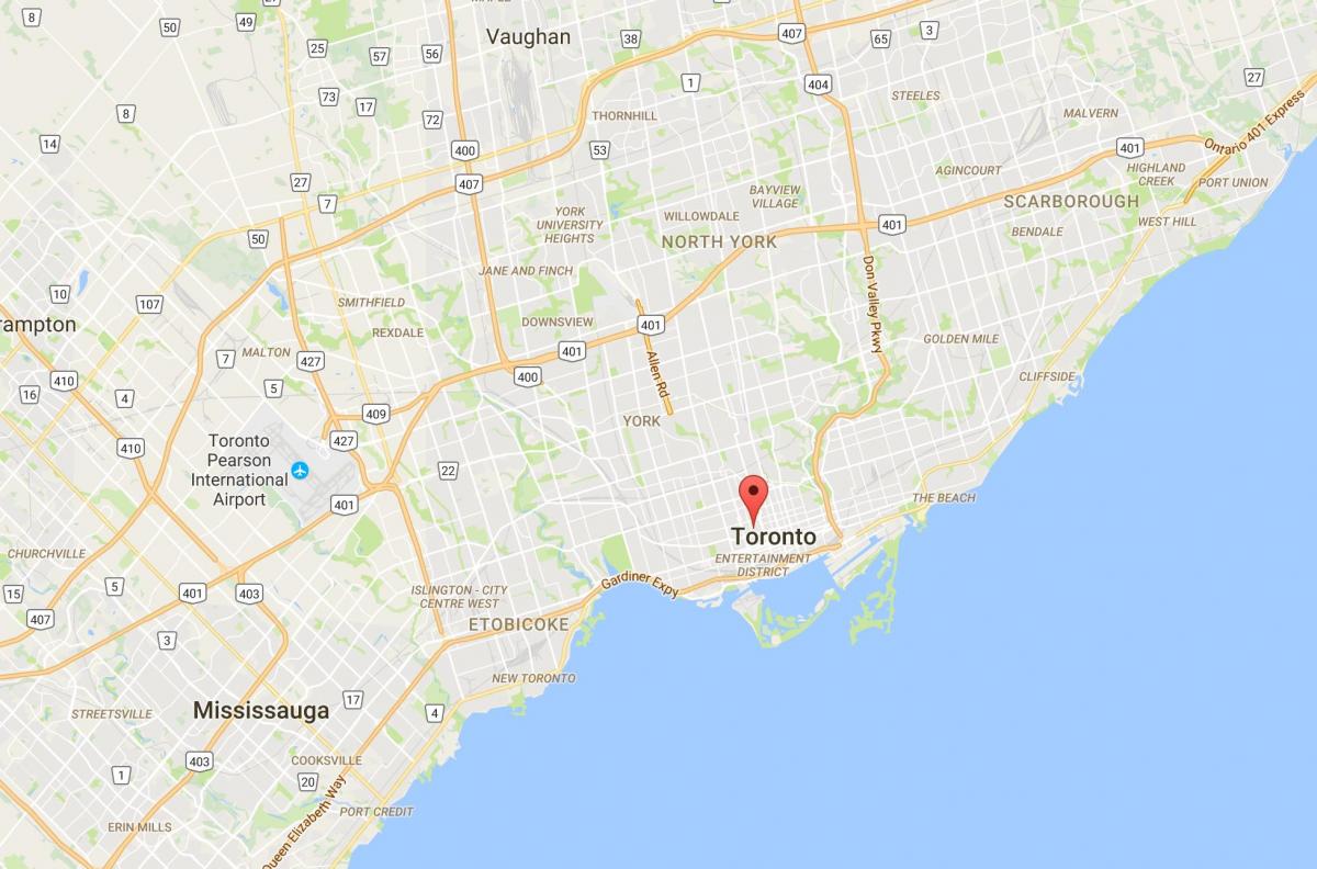 Baldwin Village bölgesinde Toronto haritası 