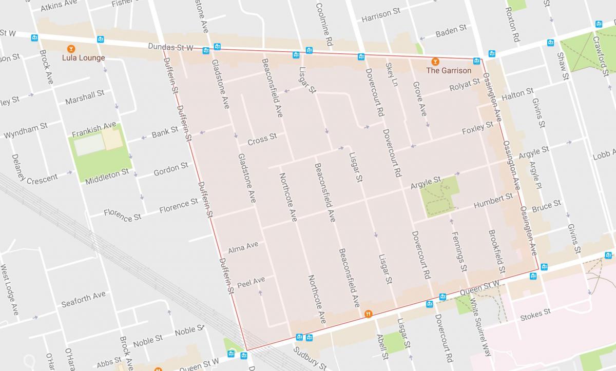 Beaconsfield Köy mahalle Toronto haritası 