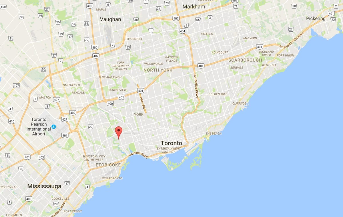 Bebek Point district, Toronto haritası 