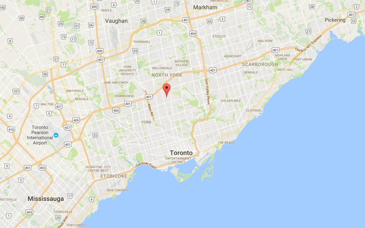 Bedford Park, Toronto haritası 