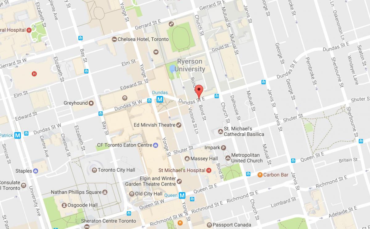 Bond street, Toronto haritası 