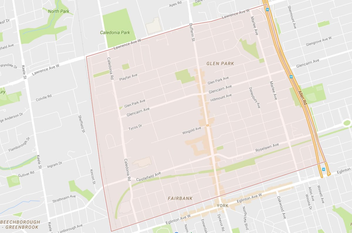 Briar Hill haritası–Belgravia semtinde Toronto