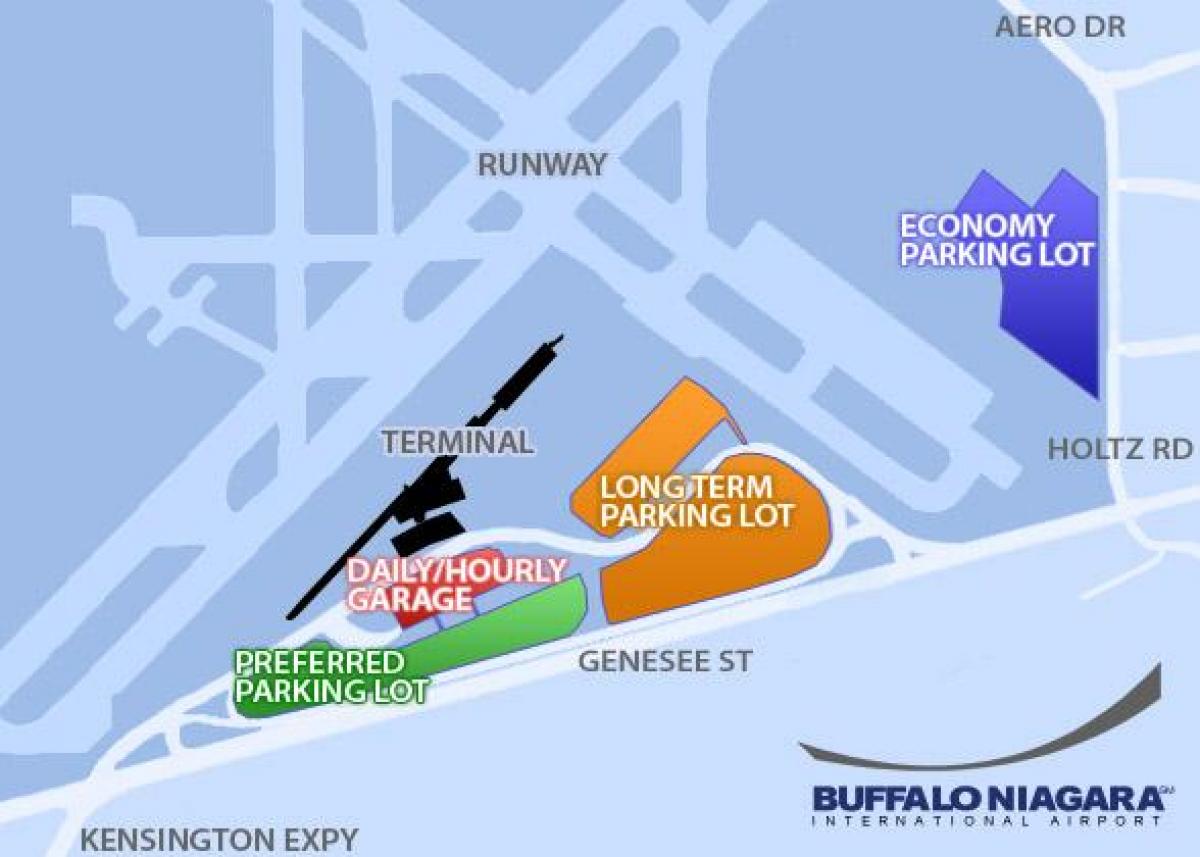 Buffalo Niagara havaalanı Park haritası 