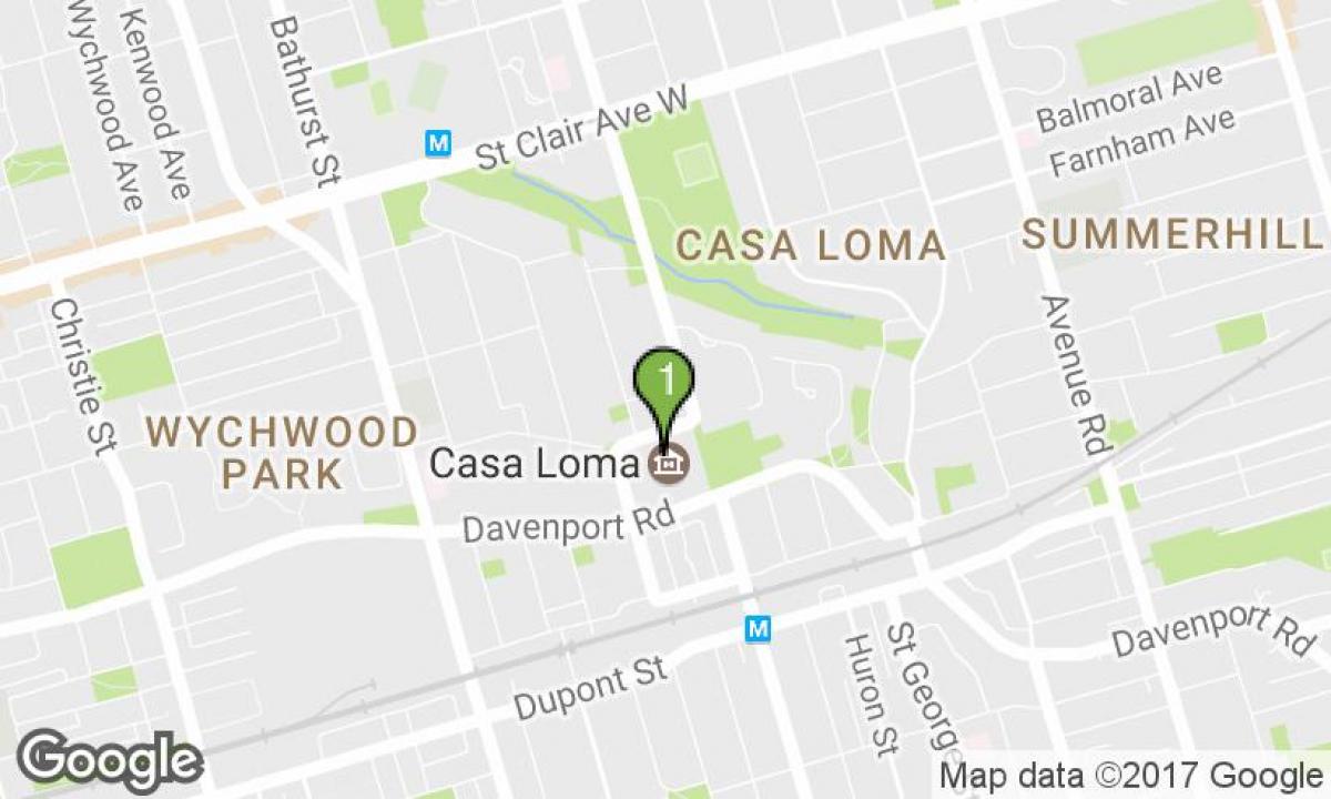 Casa Loma, Toronto haritası 