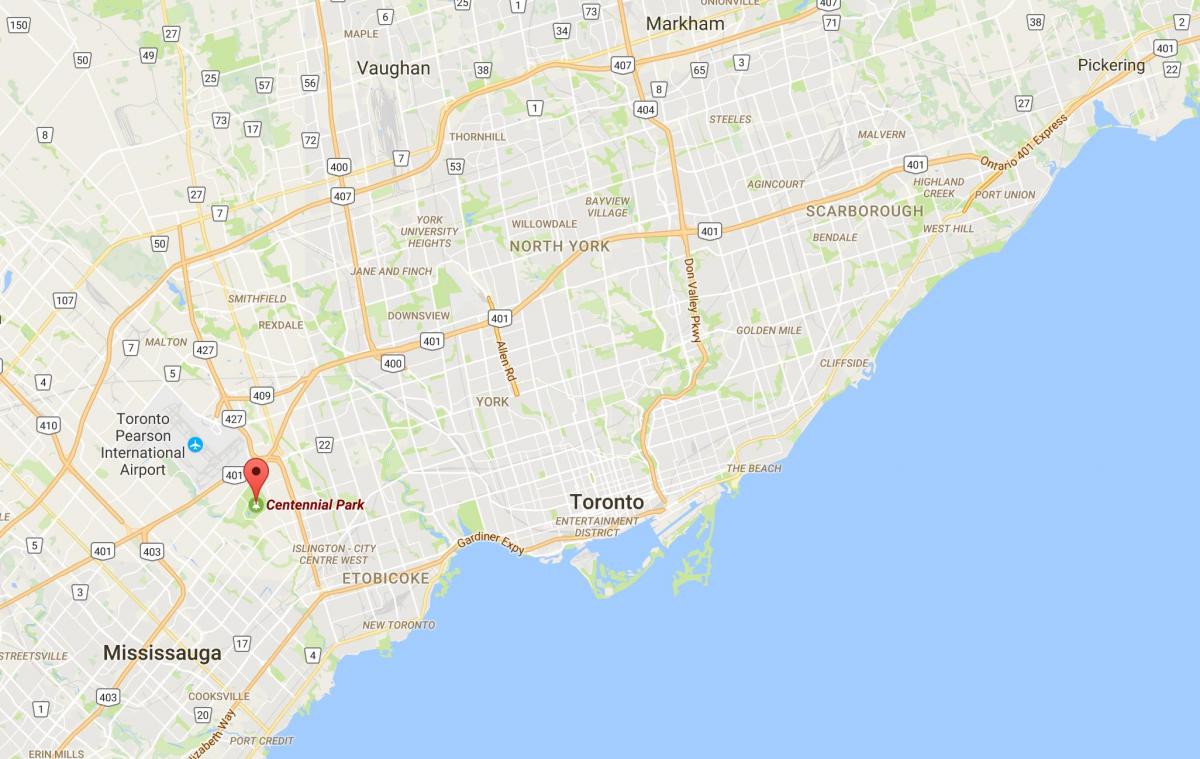 Centennial Park, Toronto haritası 