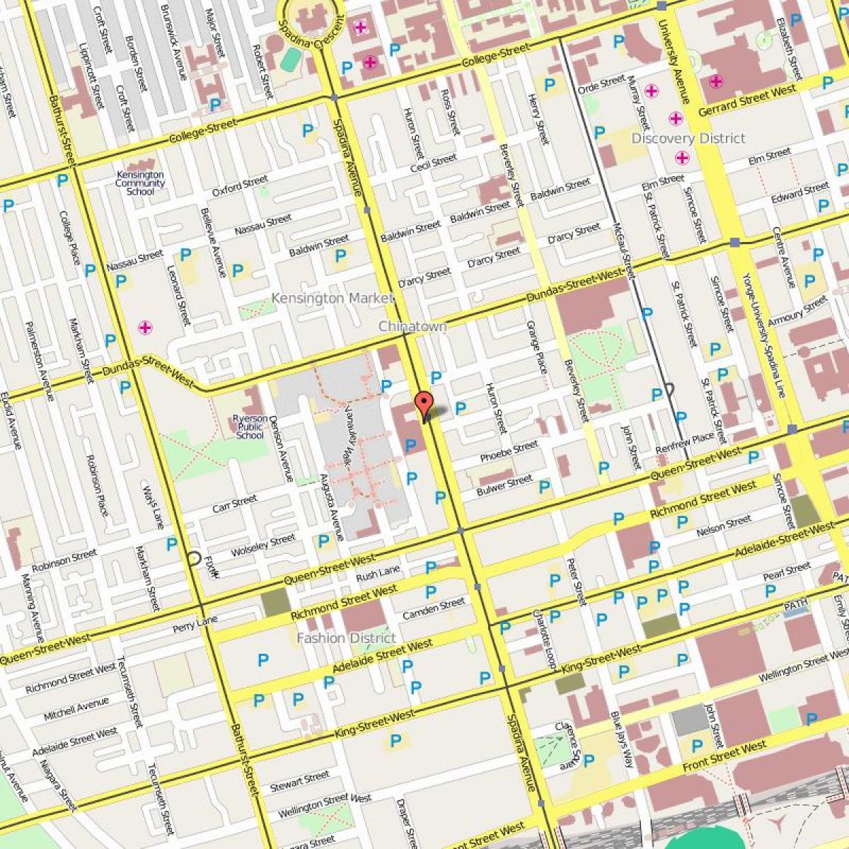 Chinatown, Toronto haritası 