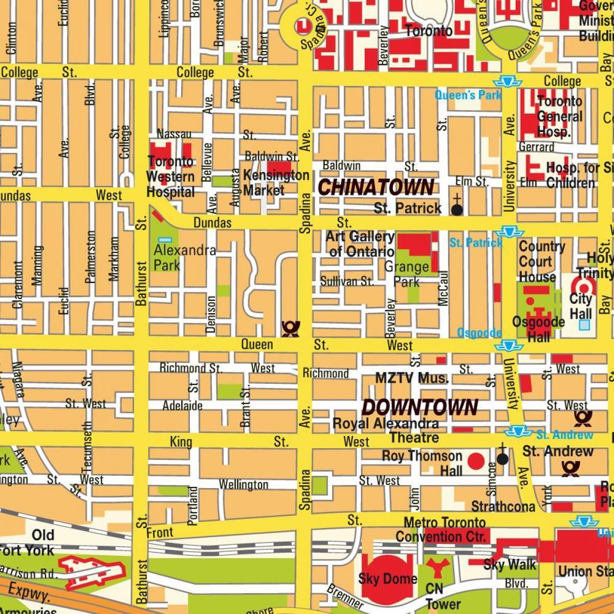 Chinatown Ontario haritası 
