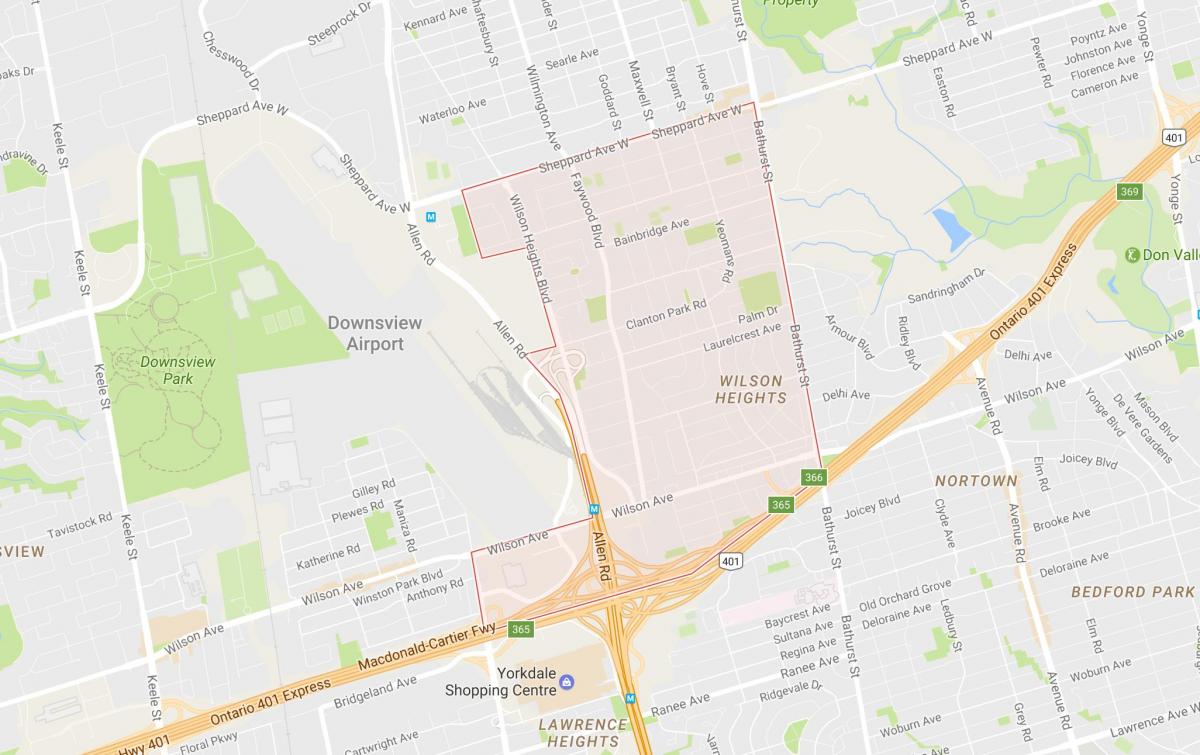 Clanton Park mahalle Toronto haritası 