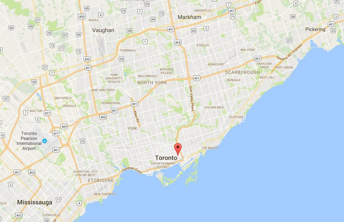 Corktown district, Toronto haritası 
