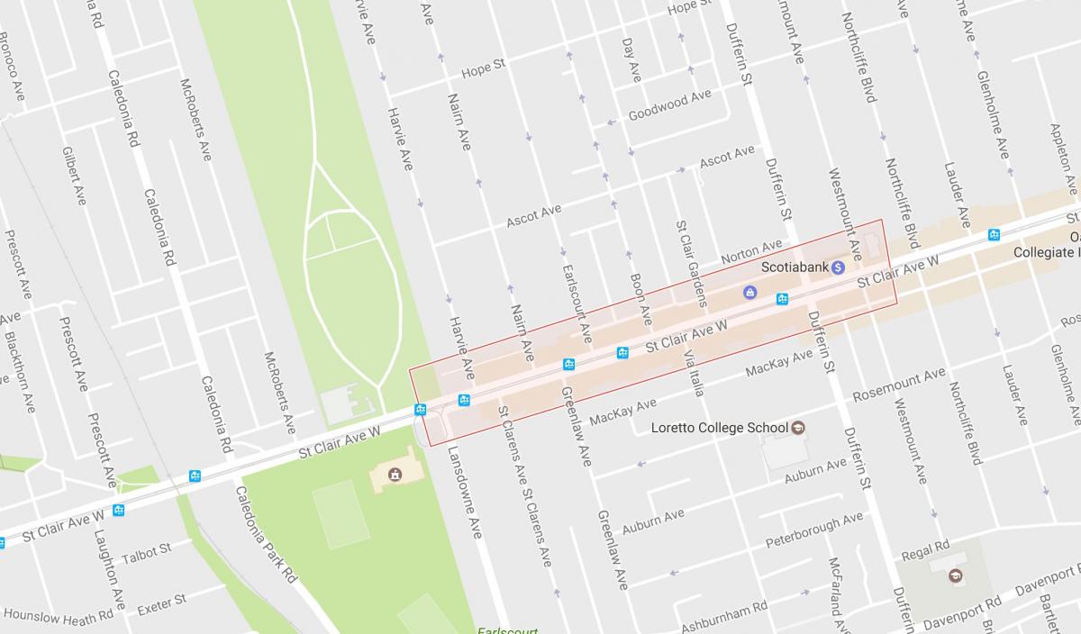 Corso Italia mahalle Toronto haritası 