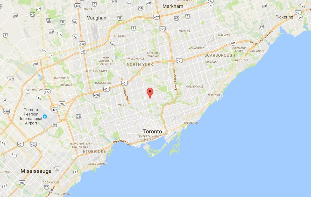 Davisville Village bölgesinde Toronto haritası 
