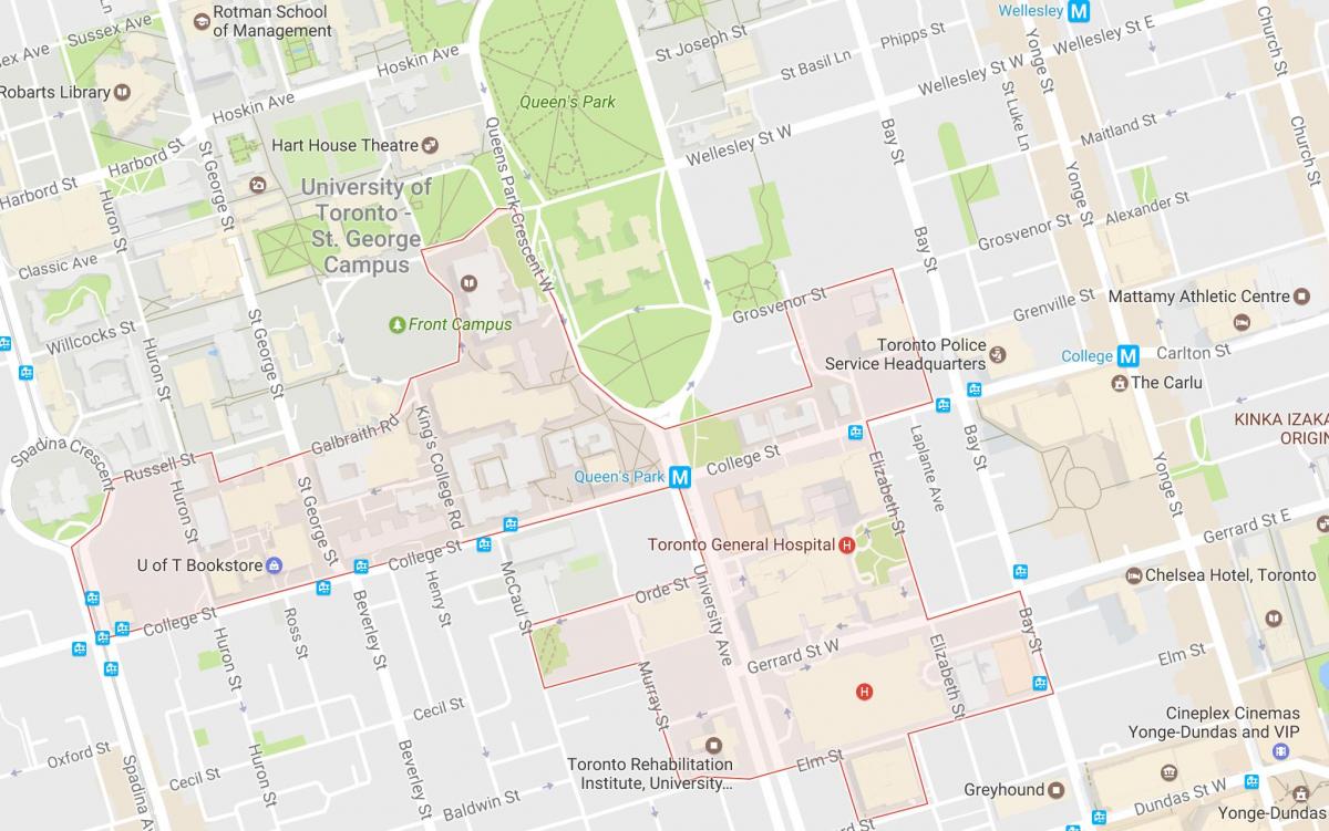 Discovery İlçe mahalle Toronto haritası 