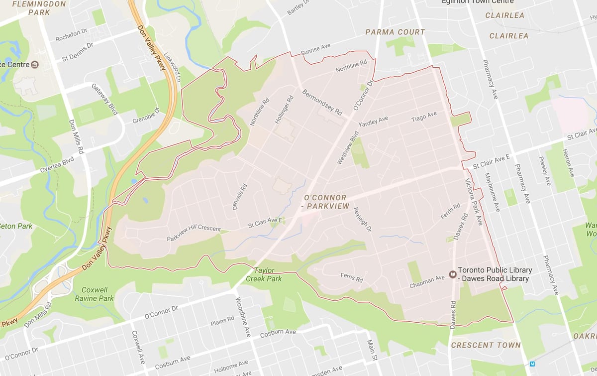 Dizgin Yol Haritası Toronto mahalle 