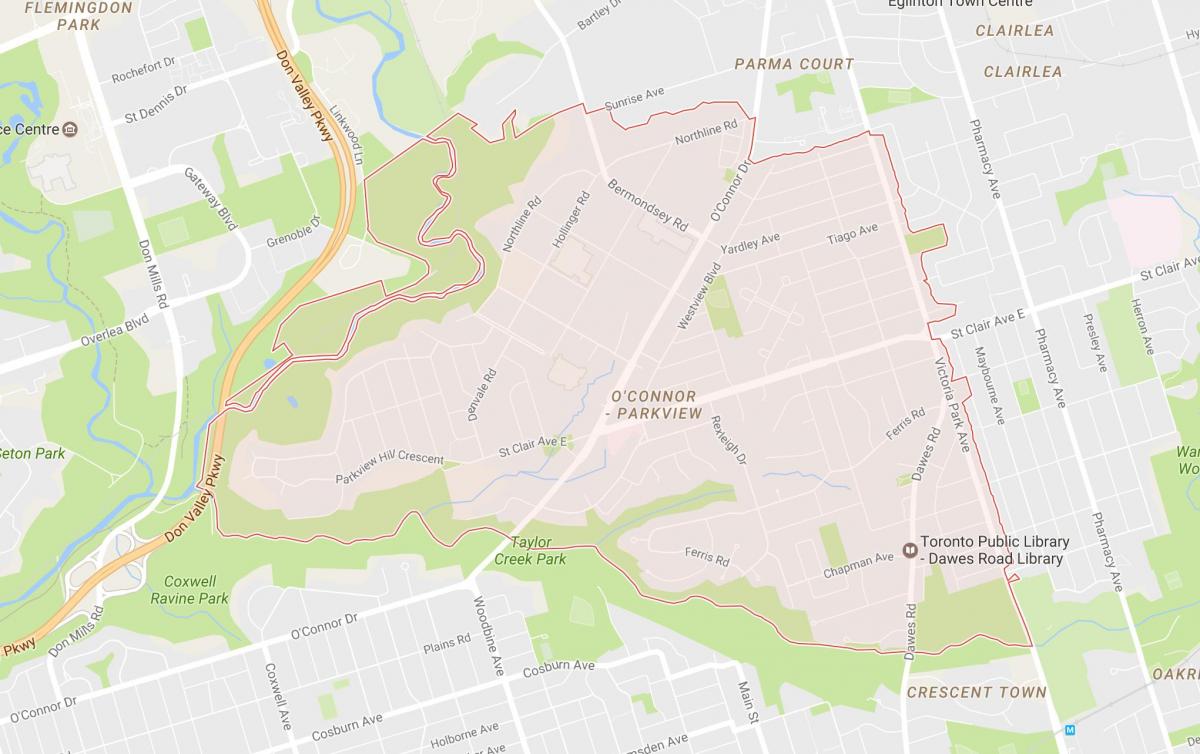 Dizgin Yol Haritası Toronto mahalle 
