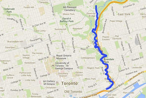 Don river, Toronto haritası 