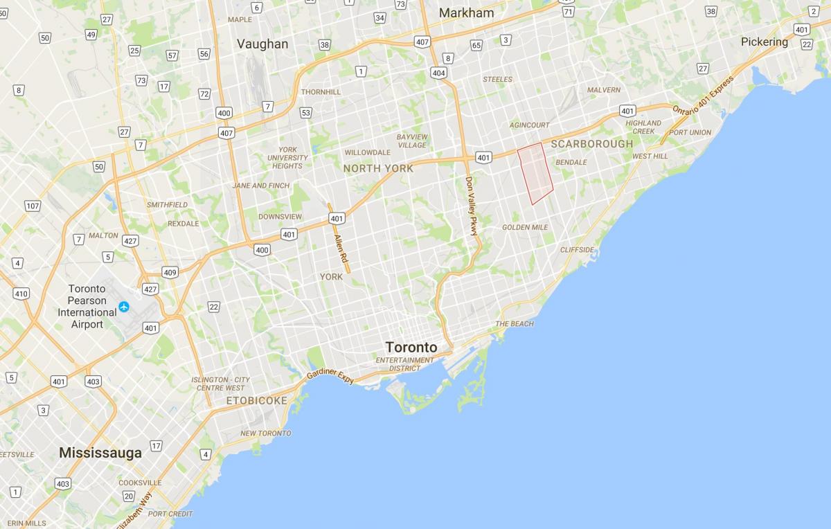 Dorset Park district, Toronto haritası 