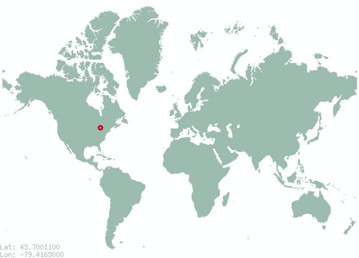 Dünya üzerinde Toronto haritası 