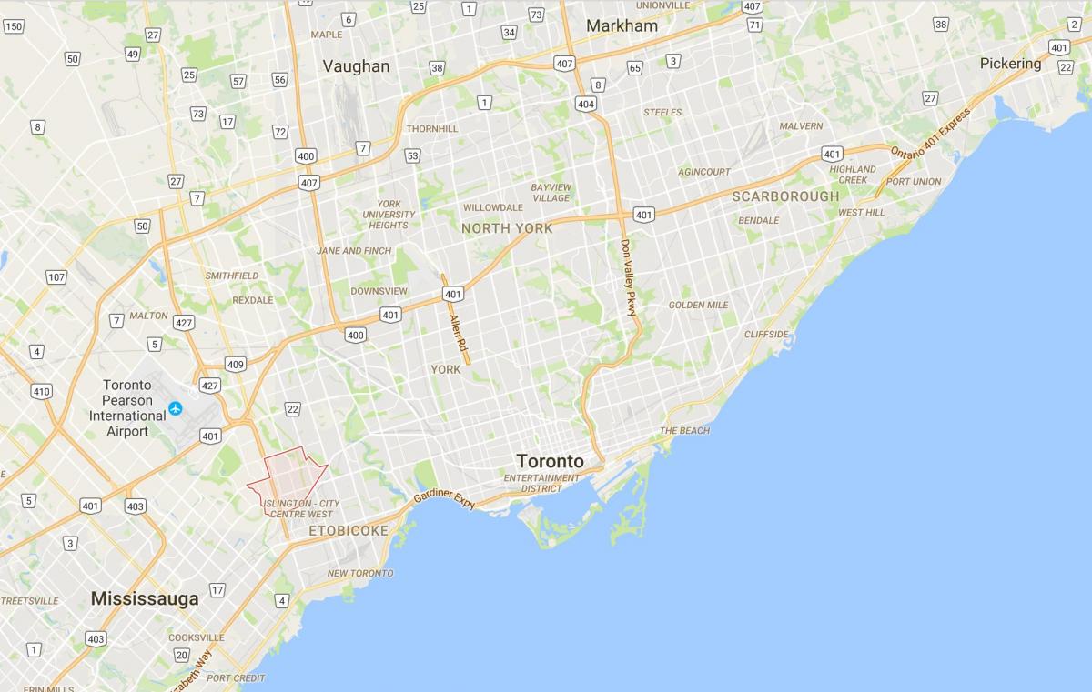 Eatonville bölgesinde Toronto haritası 