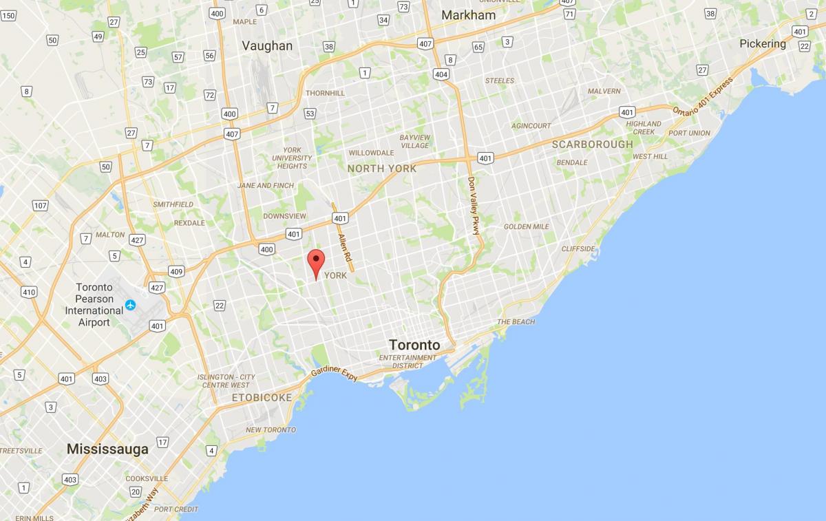Eglinton West district, Toronto haritası 