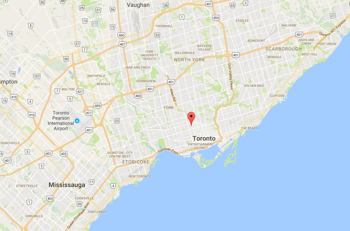 Ek bölge Toronto haritası 