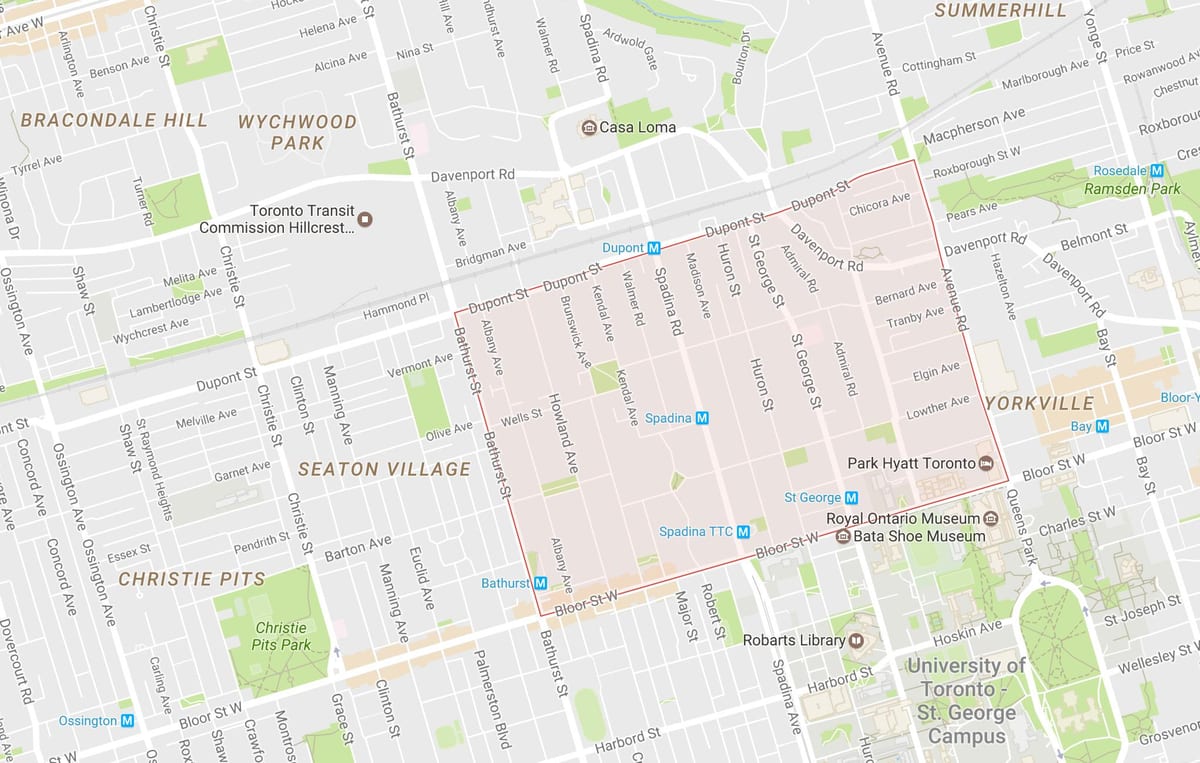 Ek mahalle Toronto haritası 