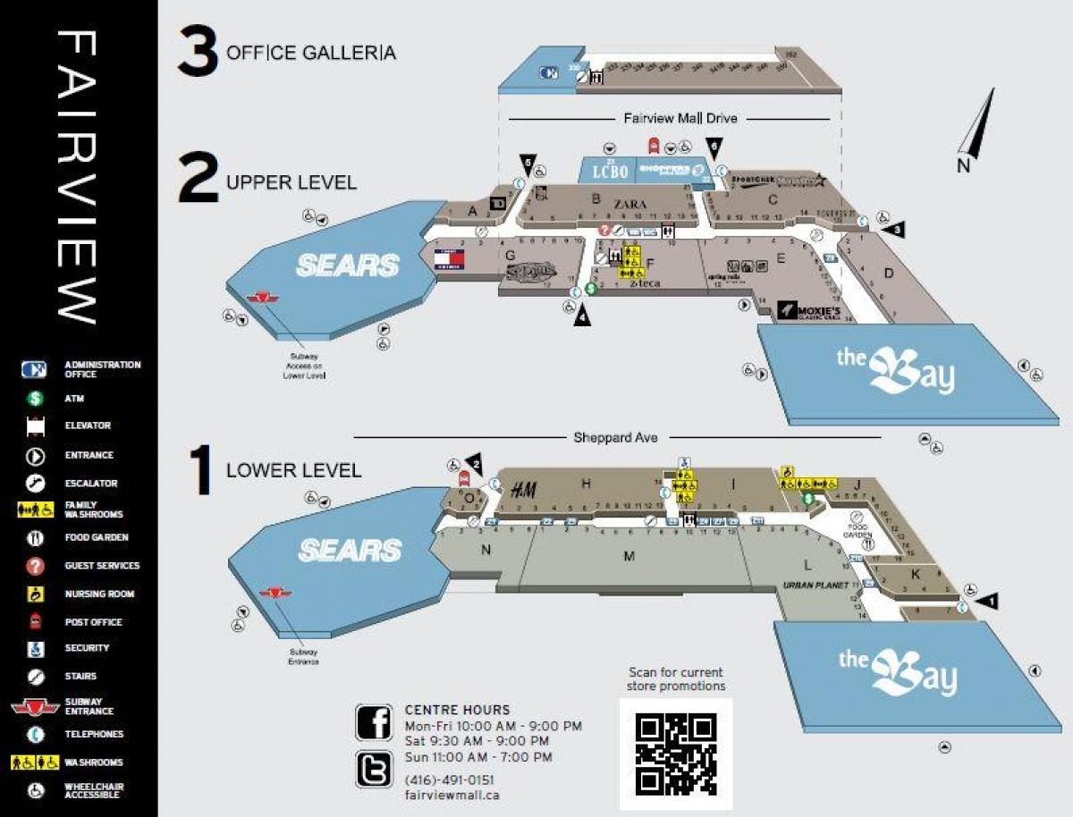 Fairview Alışveriş Merkezi haritası 