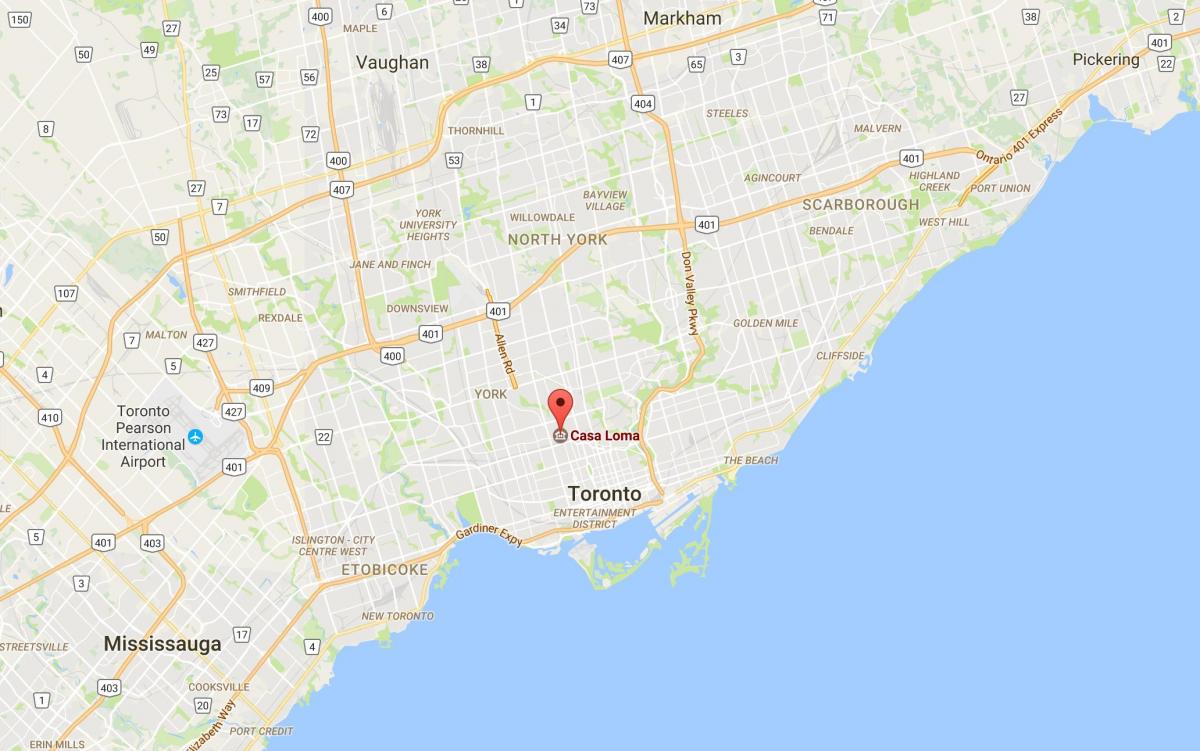 Francisco bölgesindeki Toronto haritası 