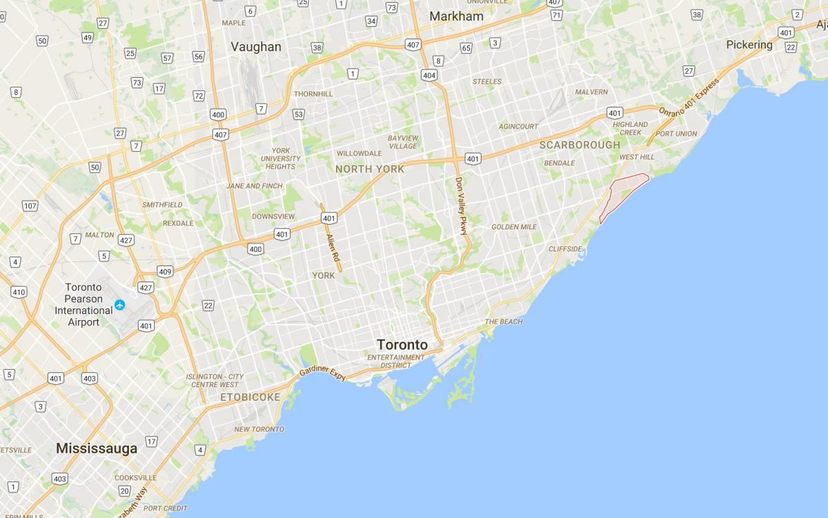 Guildwood district, Toronto haritası 