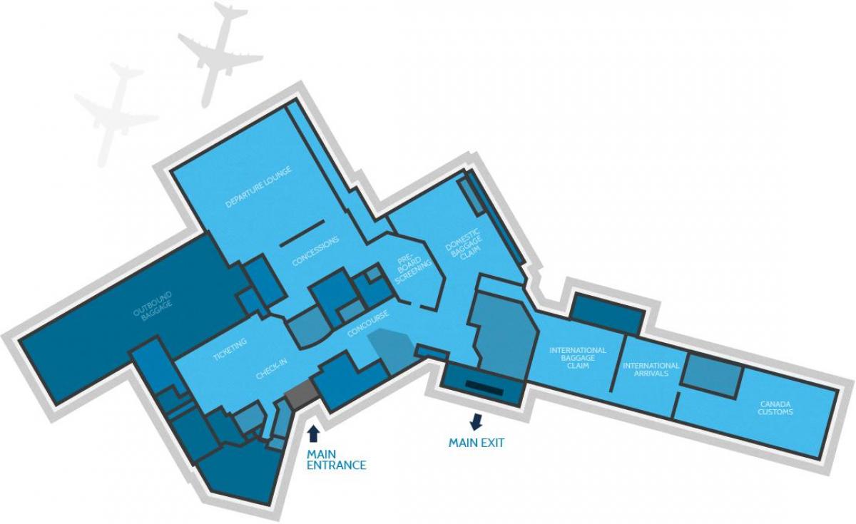 Hamilton havaalanı terminal haritası 