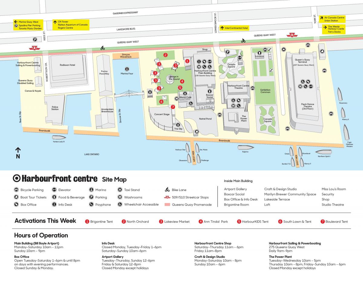 Harbourfront centre otopark haritası 
