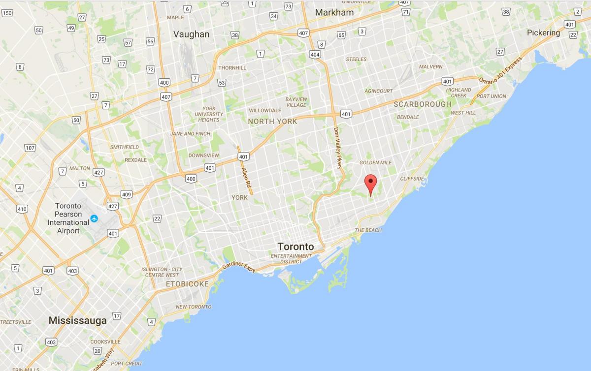 Hilal Kent bölgesi Toronto haritası 