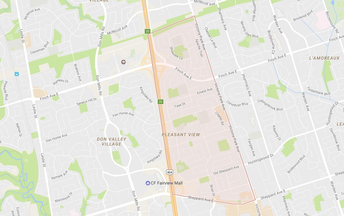 Hoş bir Görünüm mahalle Toronto haritası 