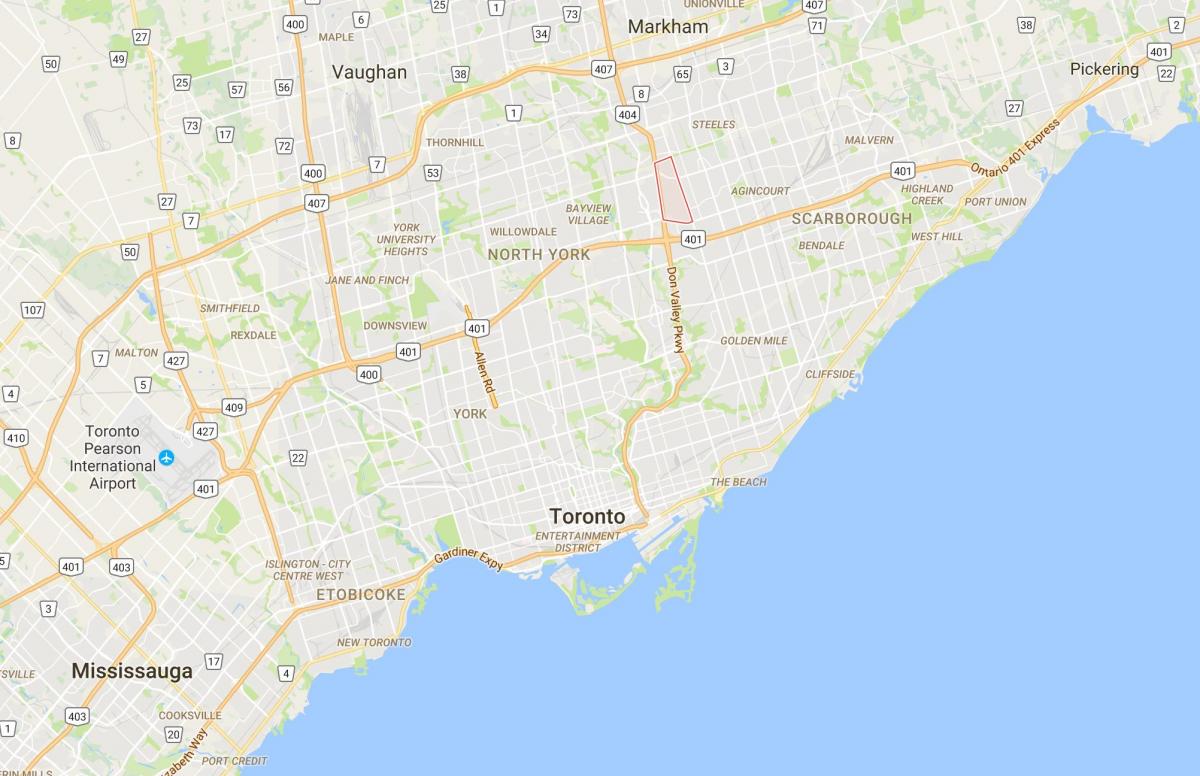 Hoş bir Görünüm bölgesi Toronto haritası 