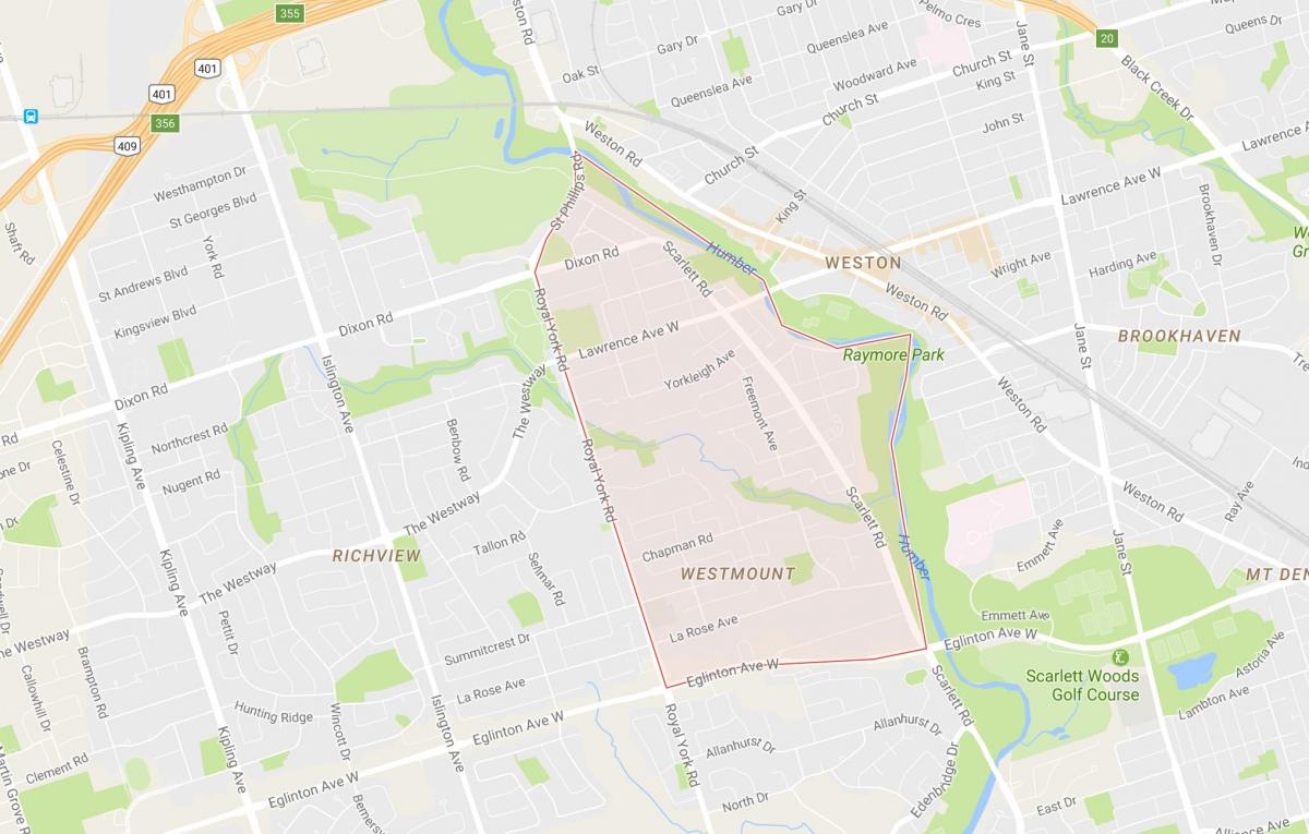 Humber Heights haritası – Mar 13 mahalle Toronto