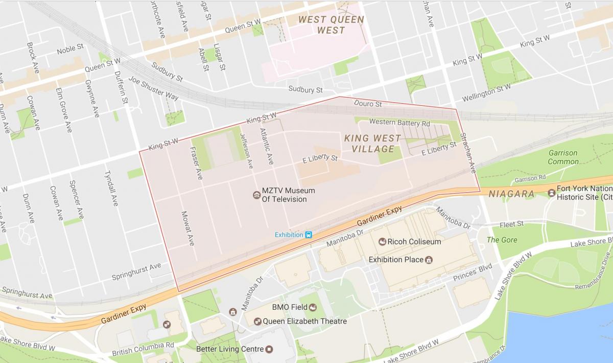 Liberty haritası Köy mahalle Toronto