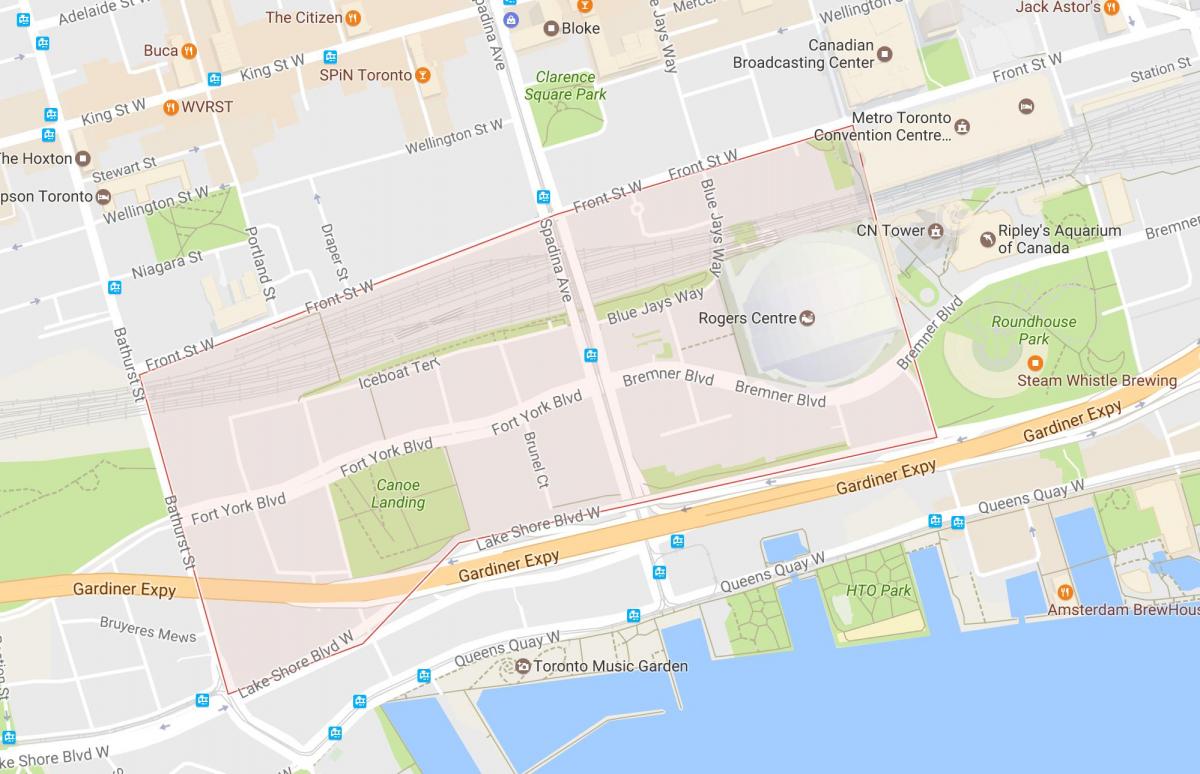 Kahvaltı mahalle Toronto haritası 