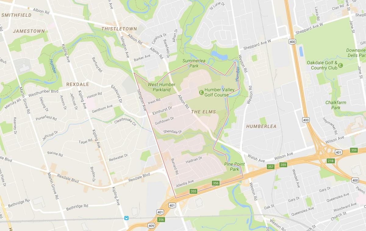 Karaağaç mahalle Toronto haritası 