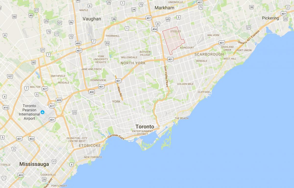 L'Amoreaux district, Toronto haritası 