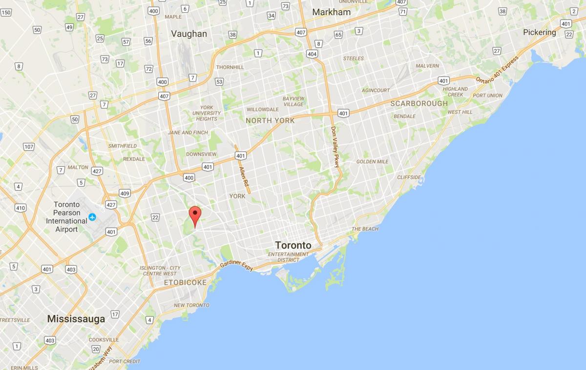 Lambton bölgesinde Toronto haritası 