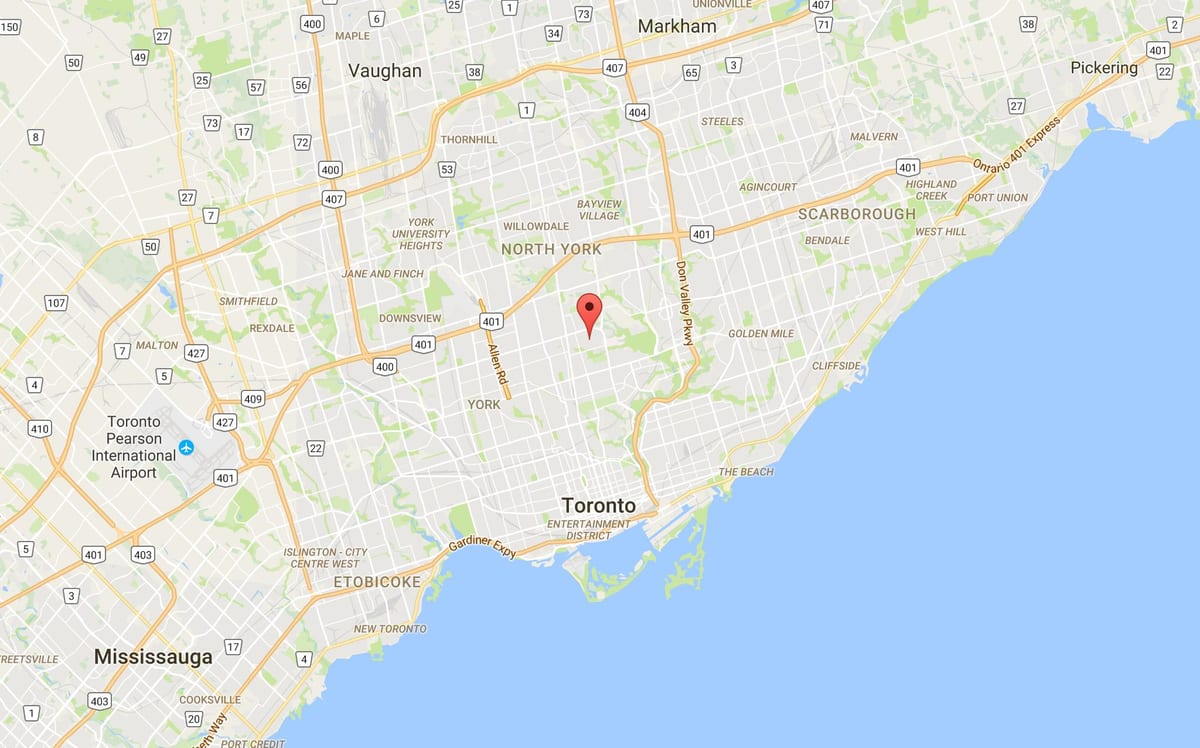 Lawrence Park district, Toronto haritası 