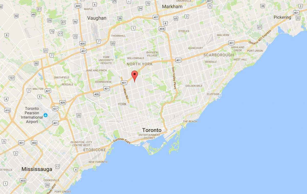 Ledbury Park district, Toronto haritası 