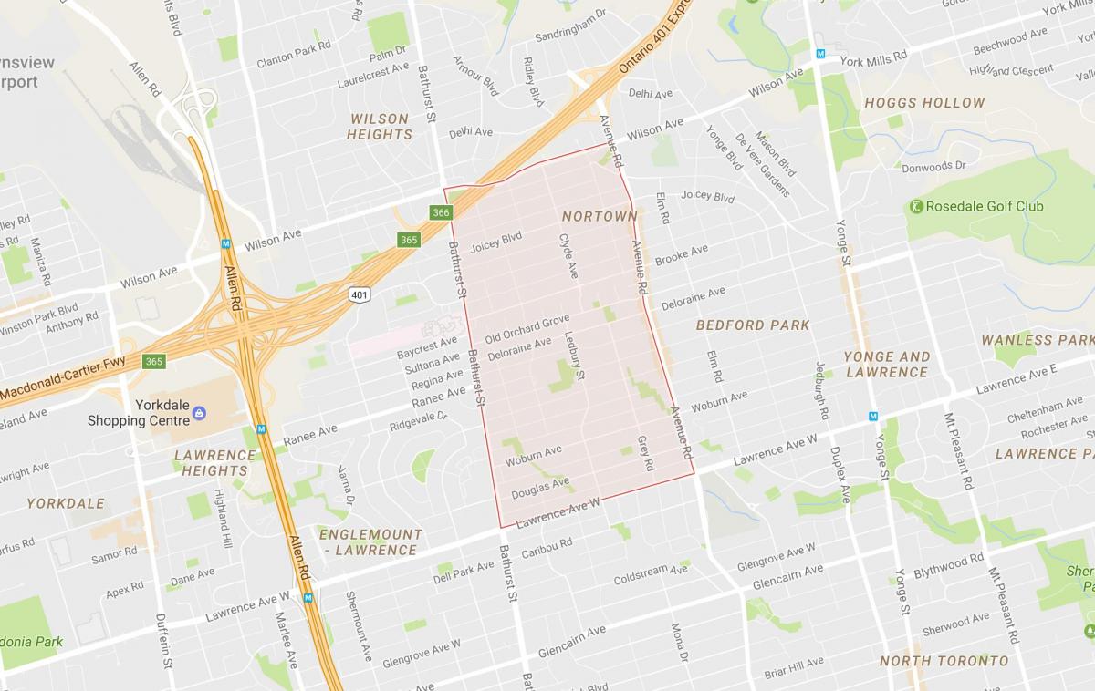 Ledbury Park mahalle Toronto haritası 
