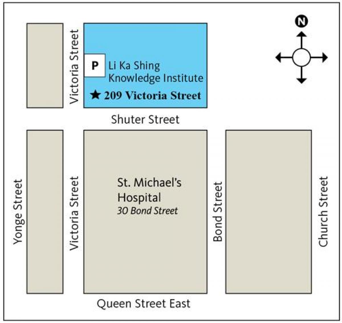 Li Ka Shing Bilgi Enstitüsü, Toronto haritası 