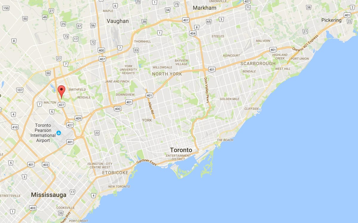 Mahalle bölgesinde Toronto haritası 