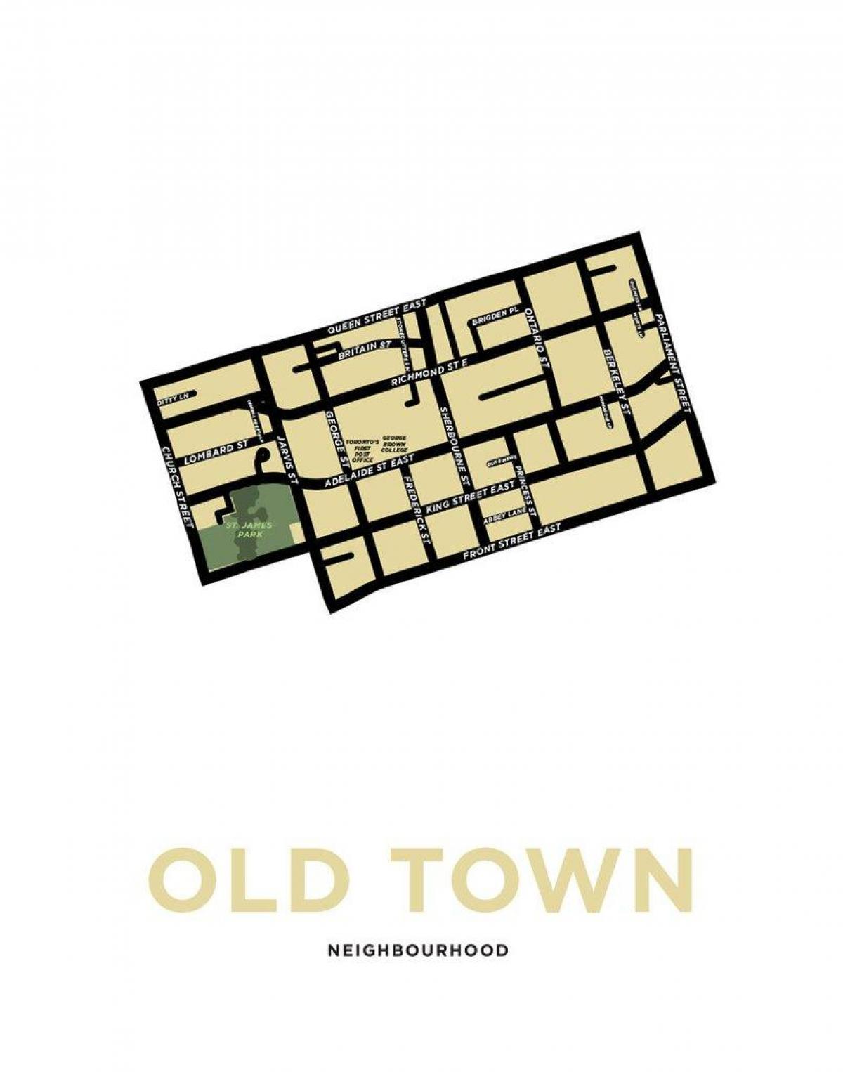 Mahalle Old Town haritası Toronto